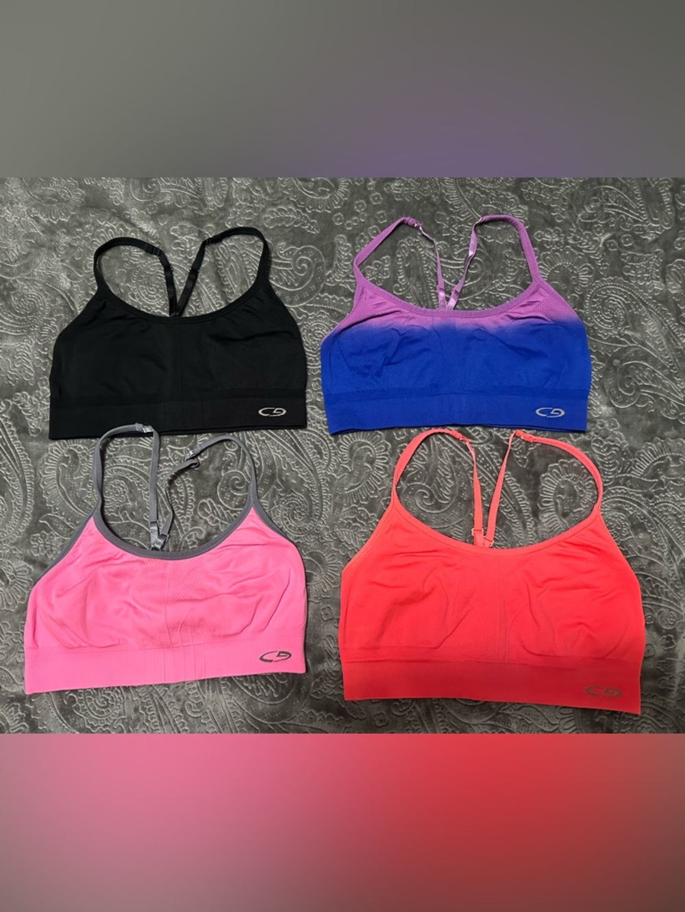 LOT Of 4 Champion C9 Adjustable Racerback Sports Bra Size SMALL Like New